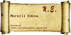 Morelli Edina névjegykártya